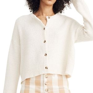 NWT Madewell Deville Cardigan Sweater Cloud Lining